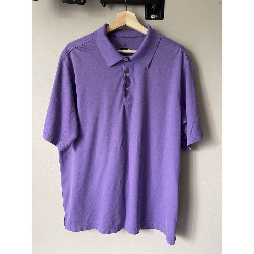 Mens Walter Hagen Essentials Short Sleeve Purple Golf Polo Shirt Size XL - NICE
